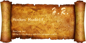 Hodos Rudolf névjegykártya